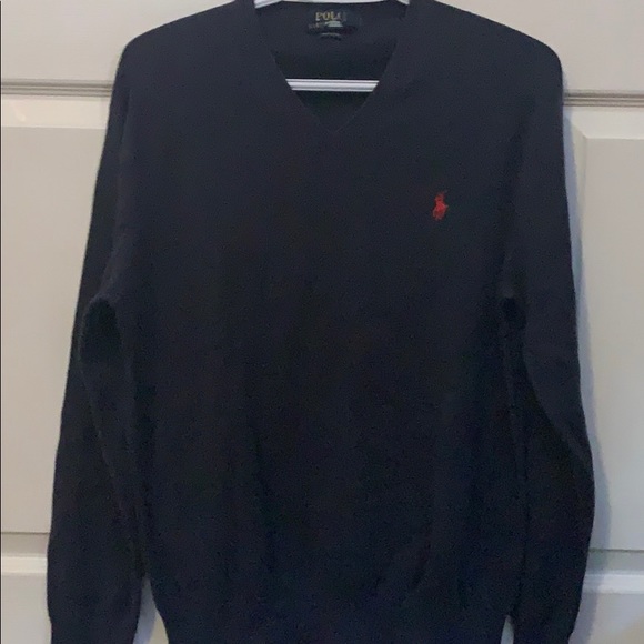 Polo Ralph Lauren Pima Cotton Vneck Sweater - Picture 1 of 2